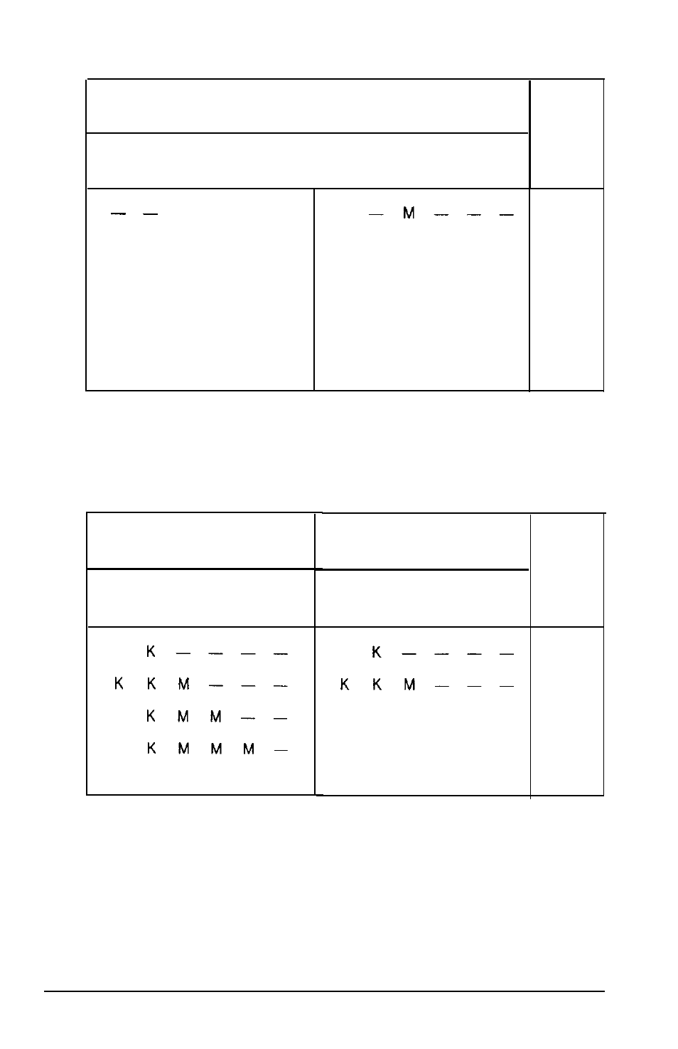 Simm configuration for a 2mb system, Simm configurations for a 1mb system, Installing and removing options 5-19 | Epson 3865X Plus User Manual | Page 125 / 337