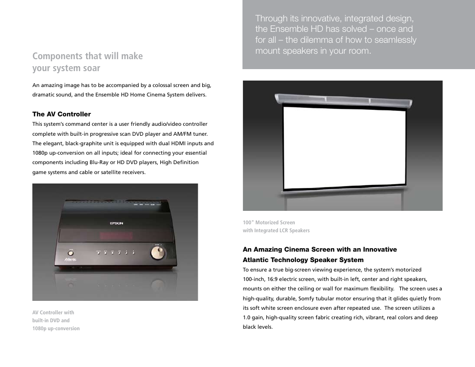 Components that will make your system soar | Epson Ensemble HD 1080p User Manual | Page 14 / 20