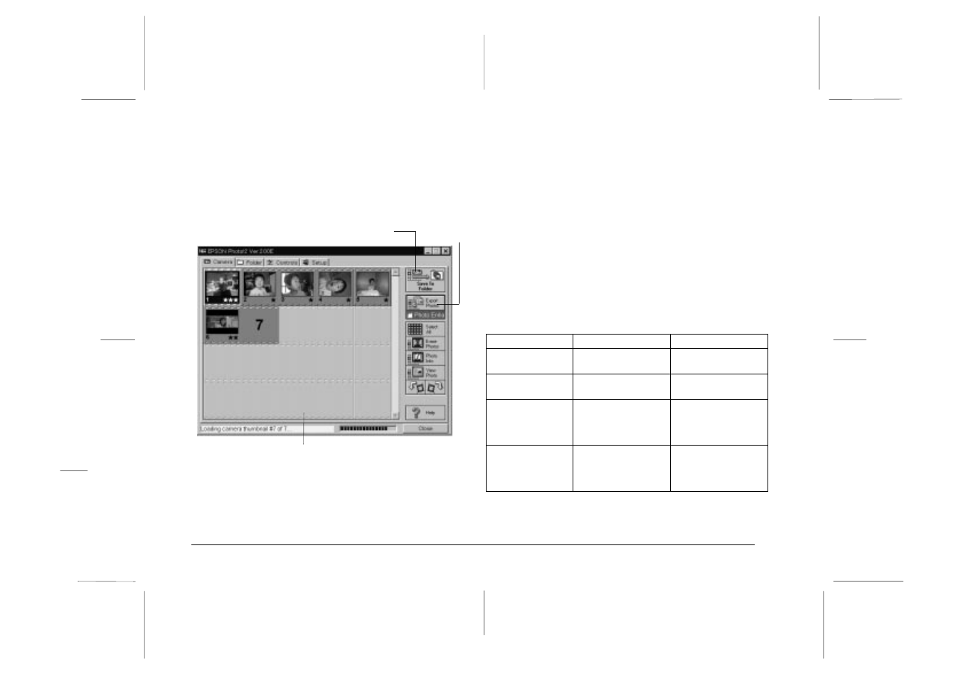 Epson photo!2 rev.c, Selecting photos | Epson PC3000Z User Manual | Page 21 / 57
