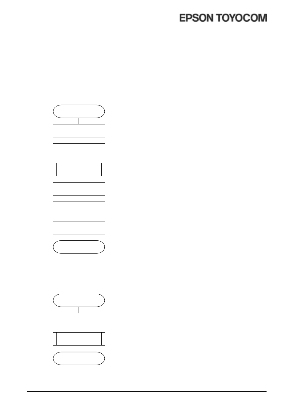 Rx − 8564 lc, Flow charts, 1) initialization example | 2) example of initial power-on processing | Epson RX-8564LC User Manual | Page 32 / 39