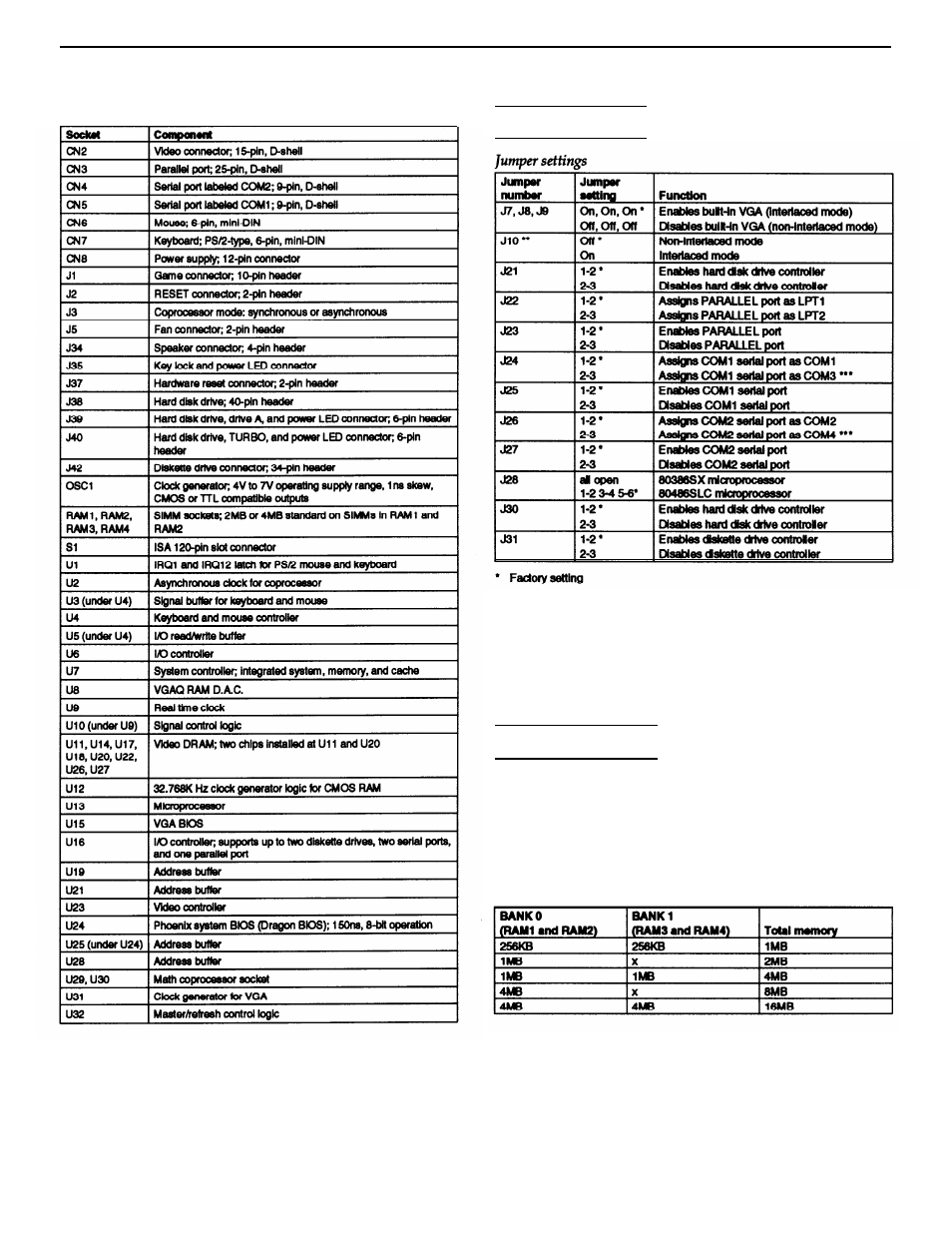 Jumper settings, Simm installation, Epson el 4s/33 | Epson 4S User Manual | Page 4 / 10