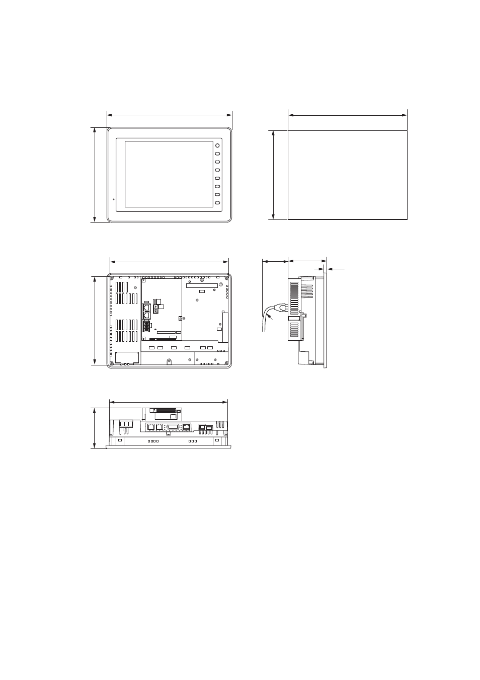 2 dimensions and panel cut-out, Unit: mm) | Epson FEH300b User Manual | Page 23 / 46