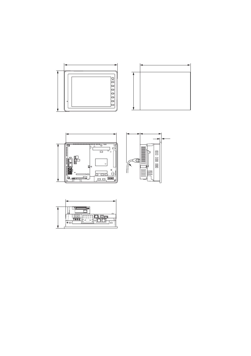 2 dimensions and panel cut-out, Unit: mm) | Epson FEH300b User Manual | Page 24 / 46