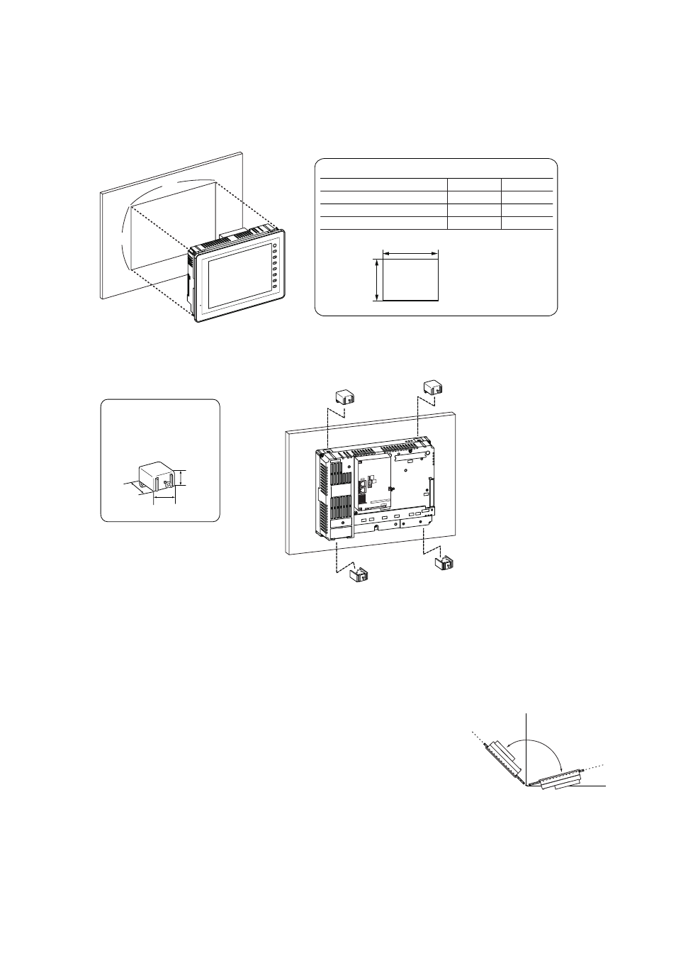 1 mounting procedure, 1) mounting procedure, 2) mounting angle | Epson FEH300b User Manual | Page 35 / 46