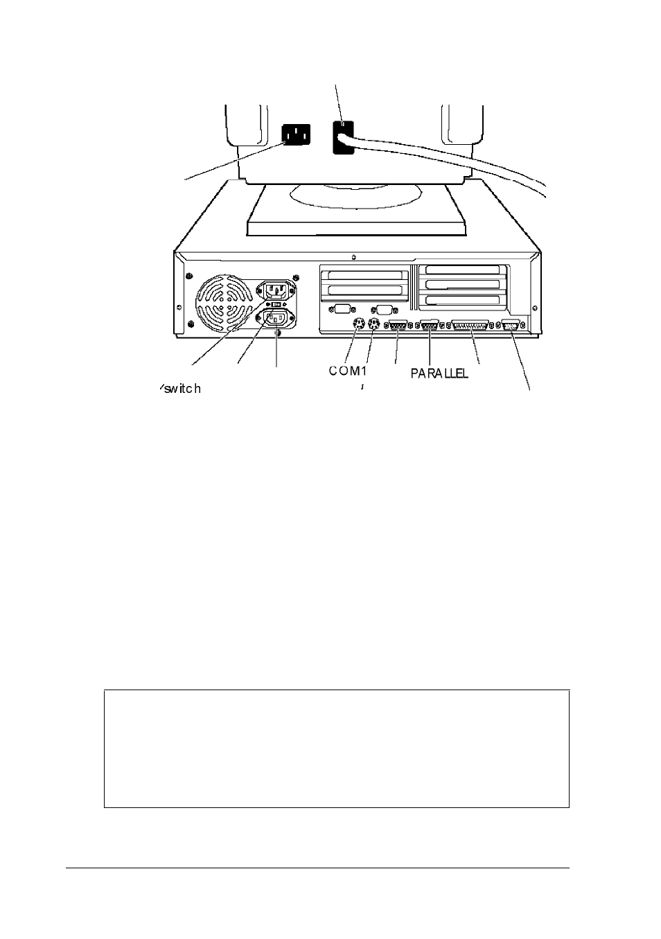 Connecting a keyboard and mouse, Caution | Epson 2000 User Manual | Page 19 / 129