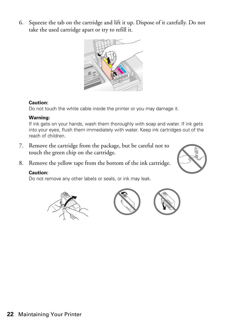 Epson Artisan 50 Series User Manual | Page 22 / 36