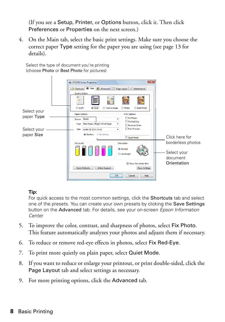 Epson Artisan 50 Series User Manual | Page 8 / 36