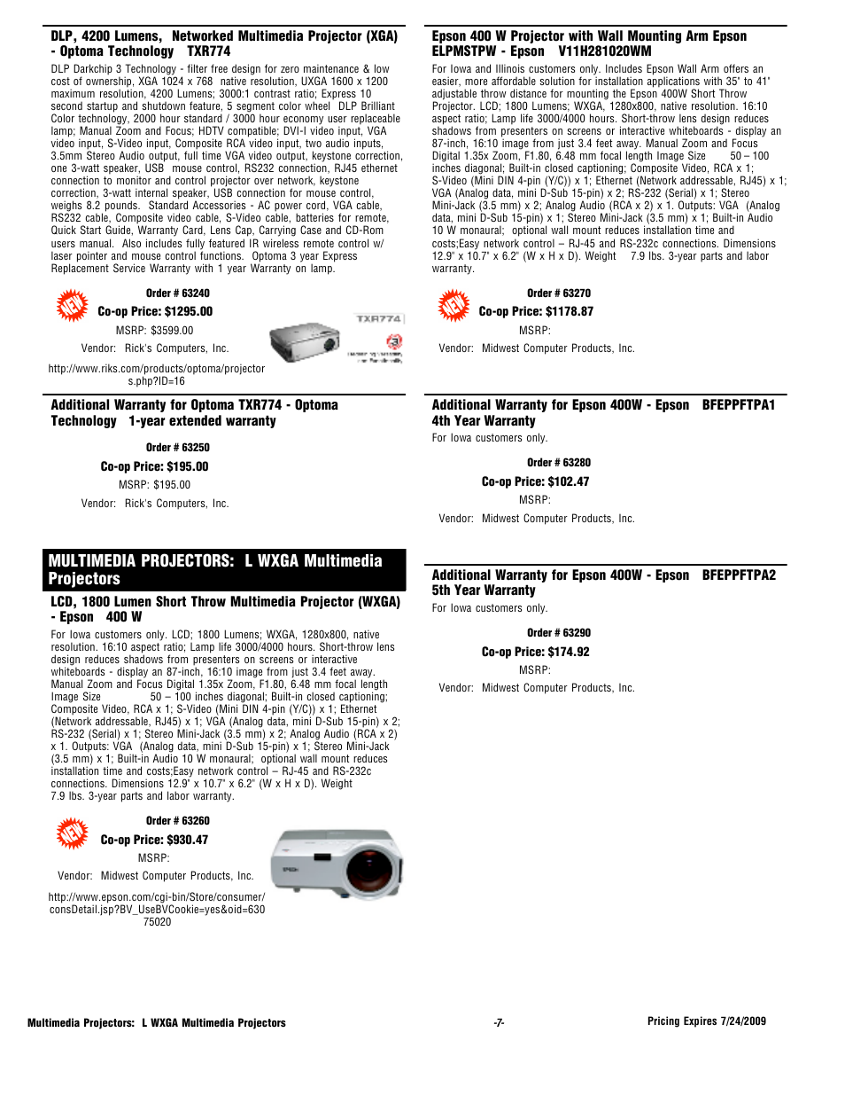 Epson 2200 Lumens User Manual | Page 7 / 10