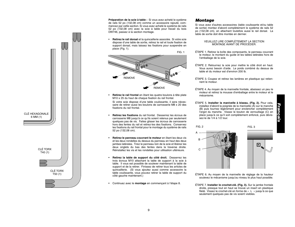 Français, Montage | Epson DW7464 User Manual | Page 13 / 24