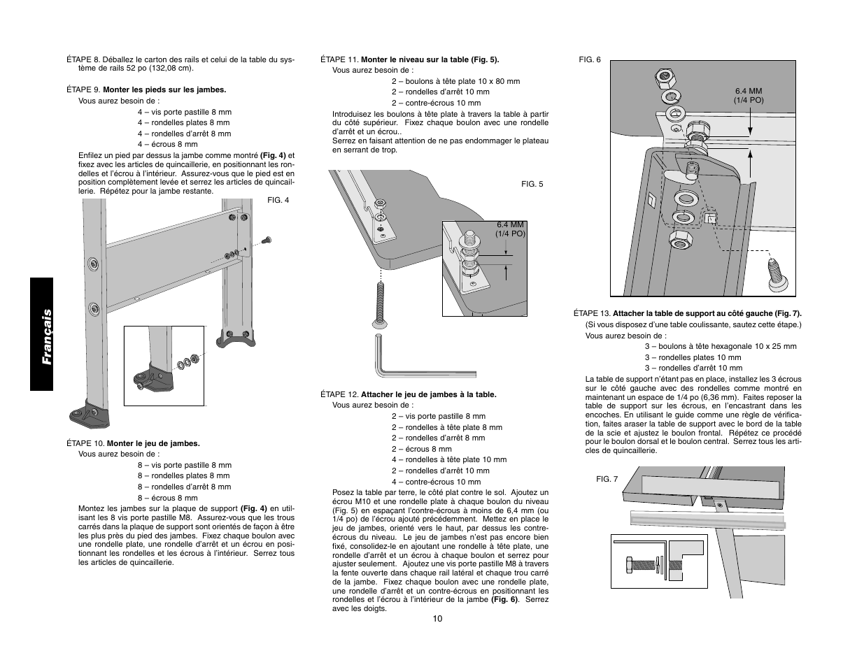 Français | Epson DW7464 User Manual | Page 14 / 24