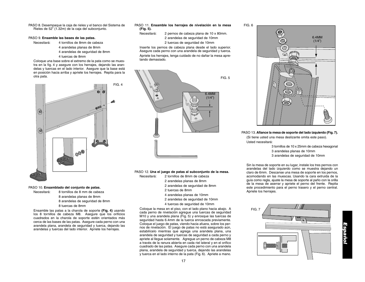 Español | Epson DW7464 User Manual | Page 21 / 24