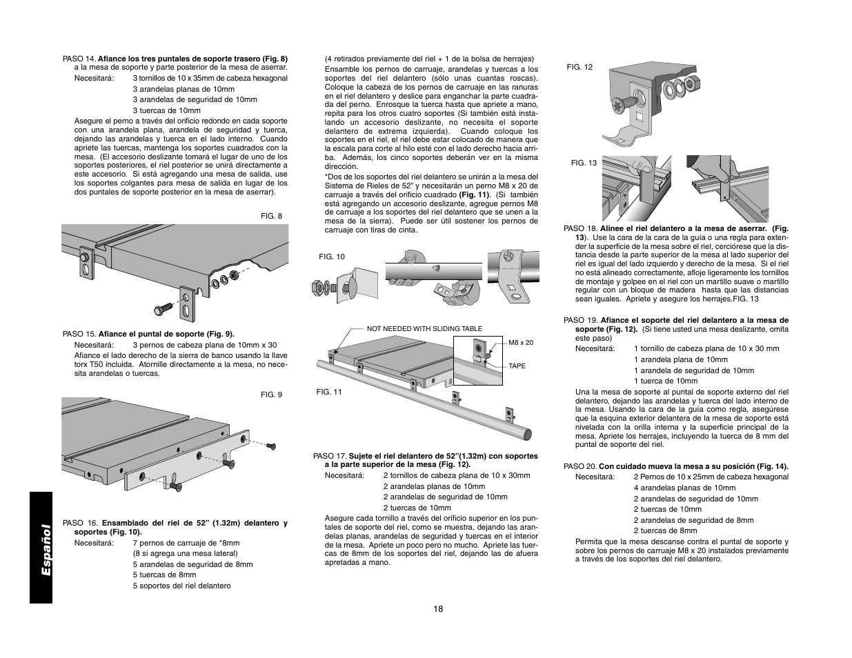 Español | Epson DW7464 User Manual | Page 22 / 24