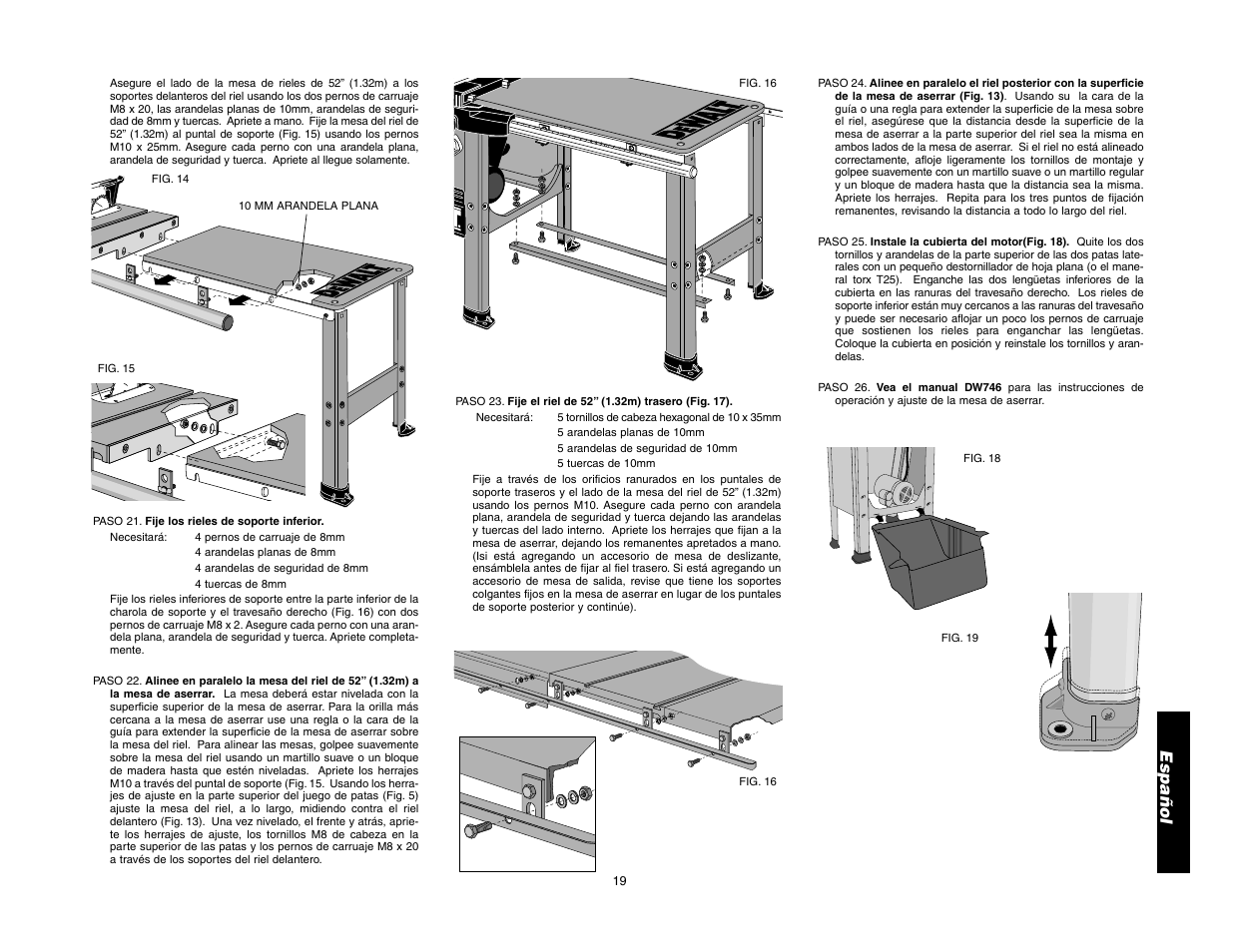 Español | Epson DW7464 User Manual | Page 23 / 24