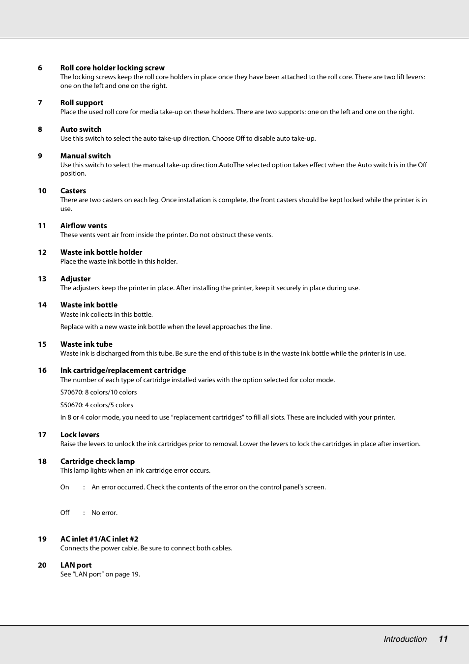 Epson S70670 User Manual | Page 11 / 193