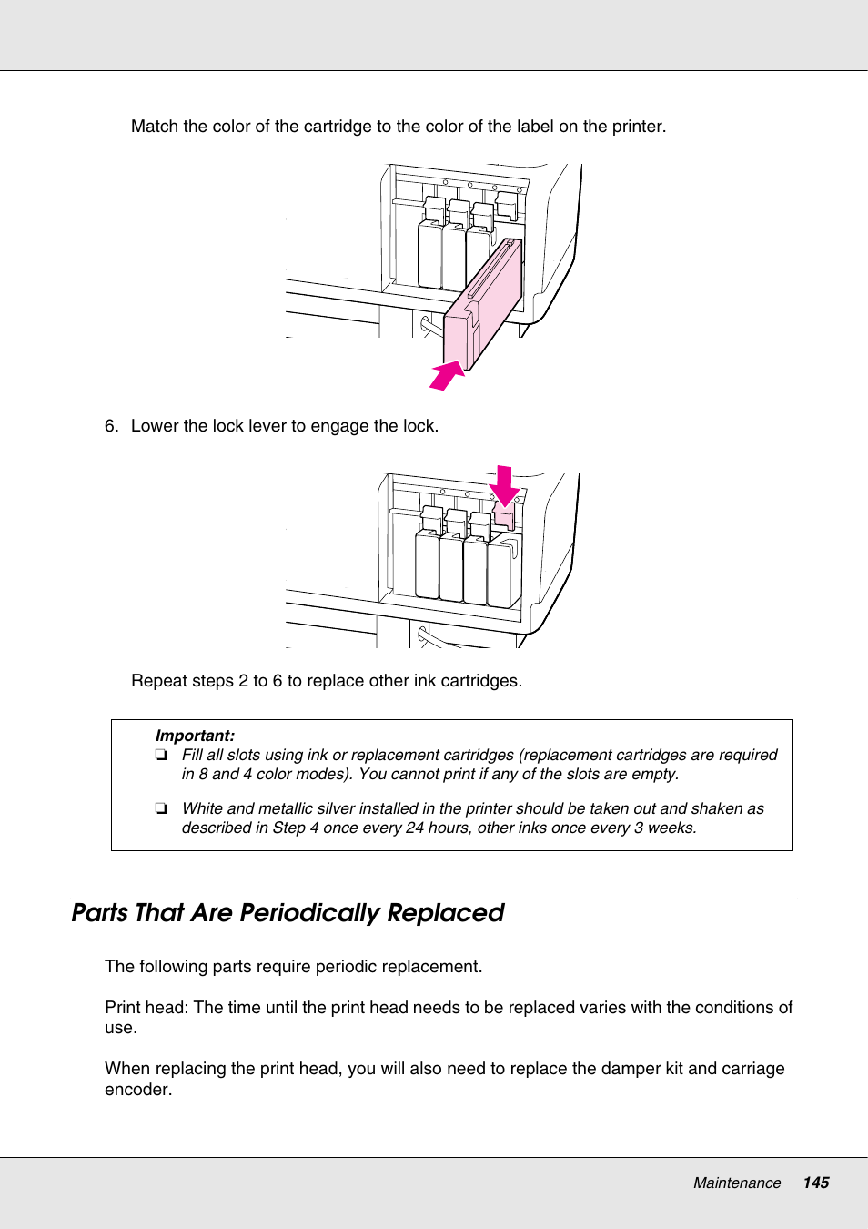 Parts that are periodically replaced | Epson S70670 User Manual | Page 145 / 193