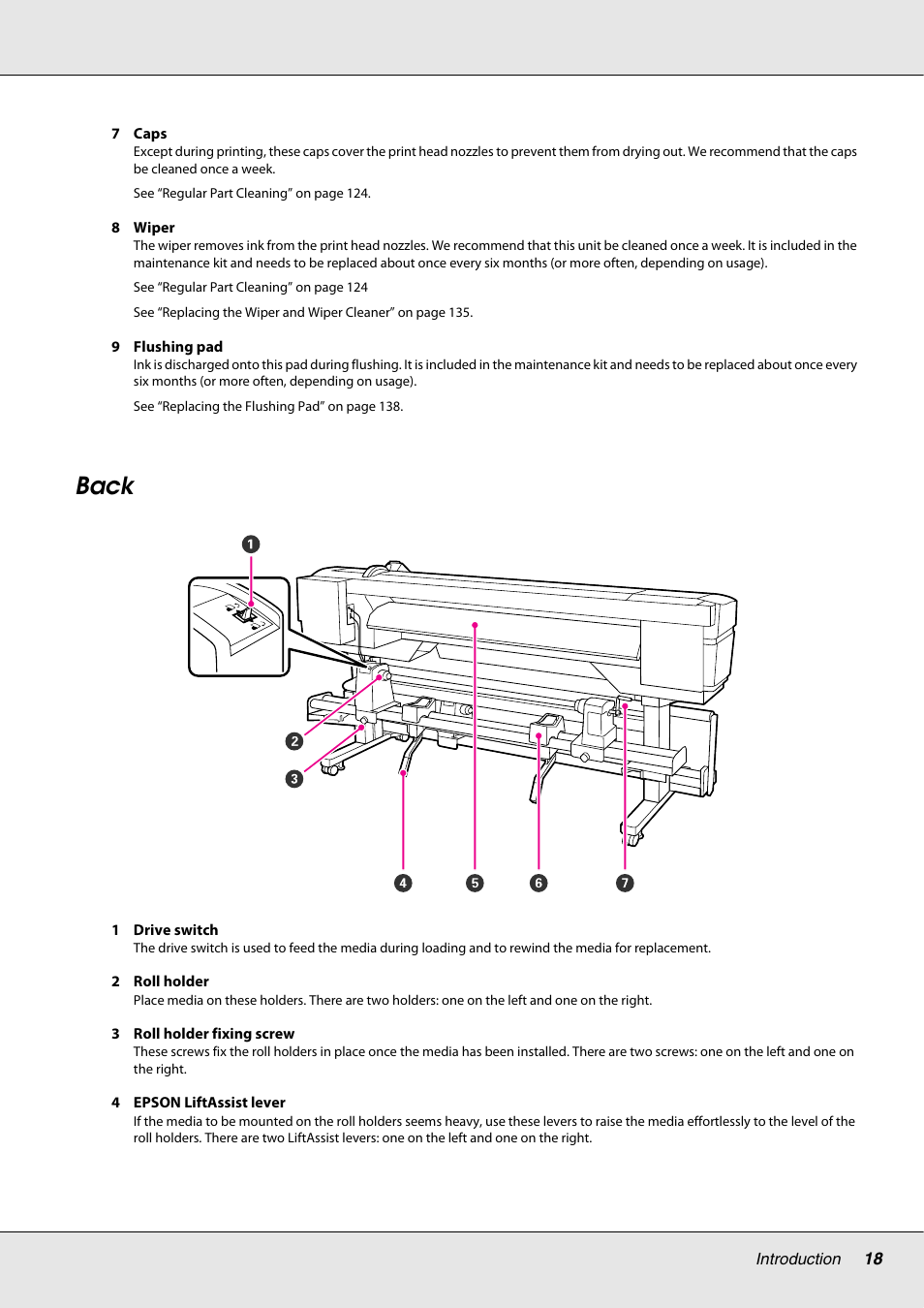 Back | Epson S70670 User Manual | Page 18 / 193