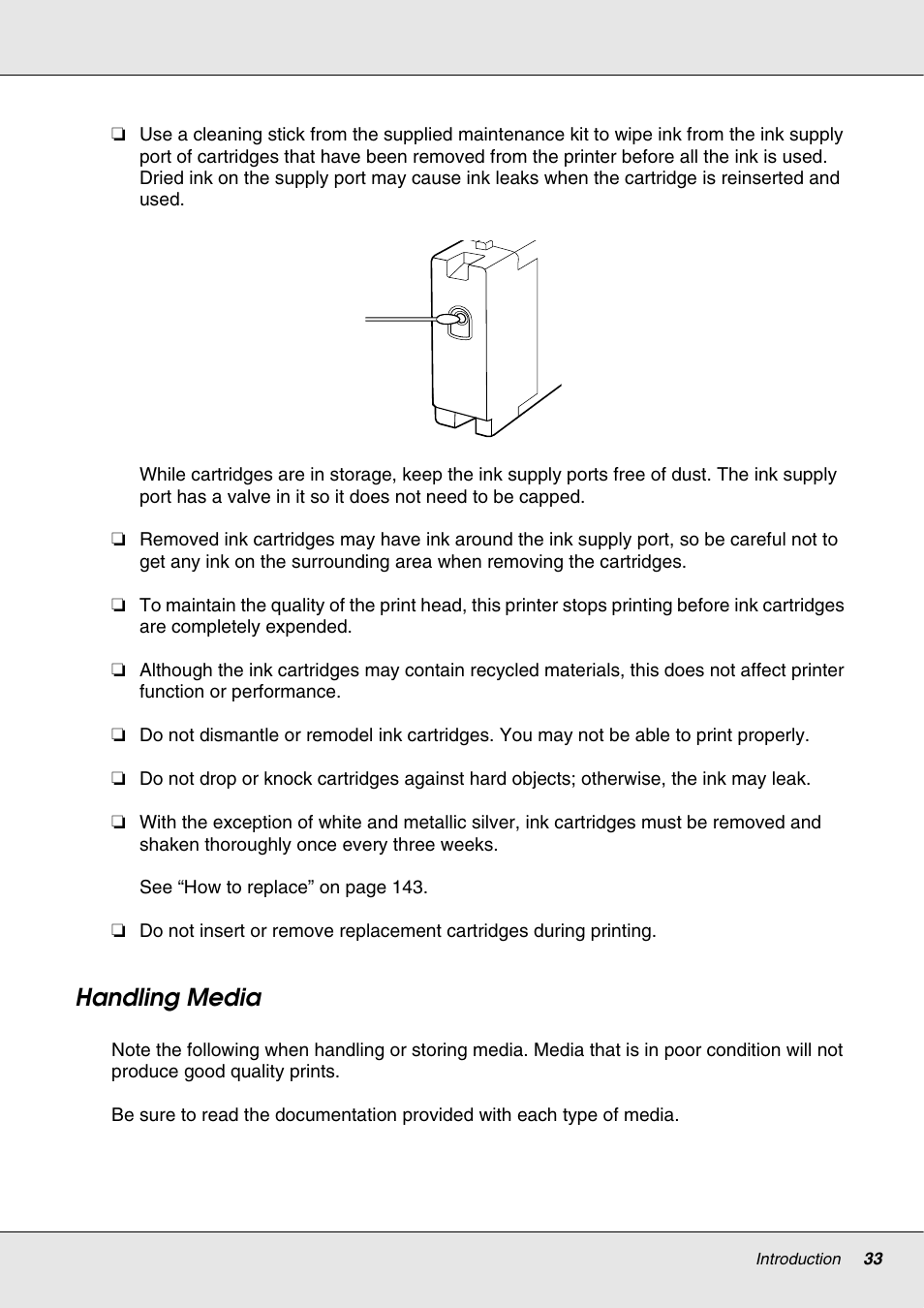 Handling media | Epson S70670 User Manual | Page 33 / 193