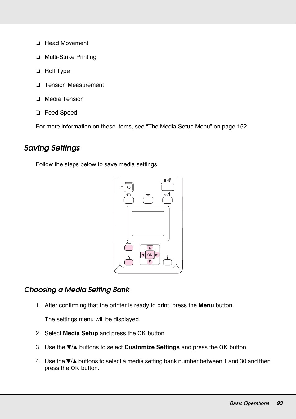 Saving settings | Epson S70670 User Manual | Page 93 / 193