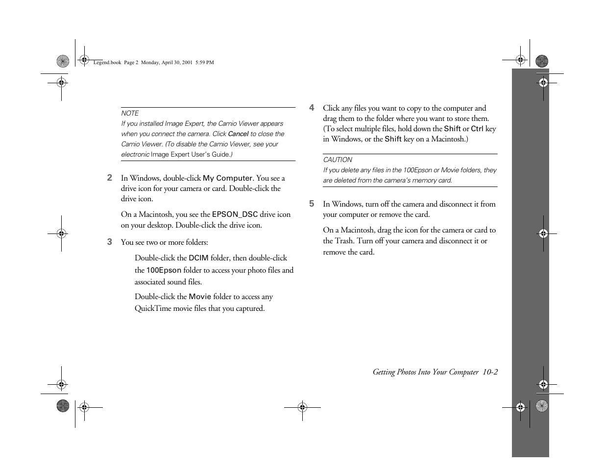 Epson PhotoPC 3100Z User Manual | Page 102 / 193