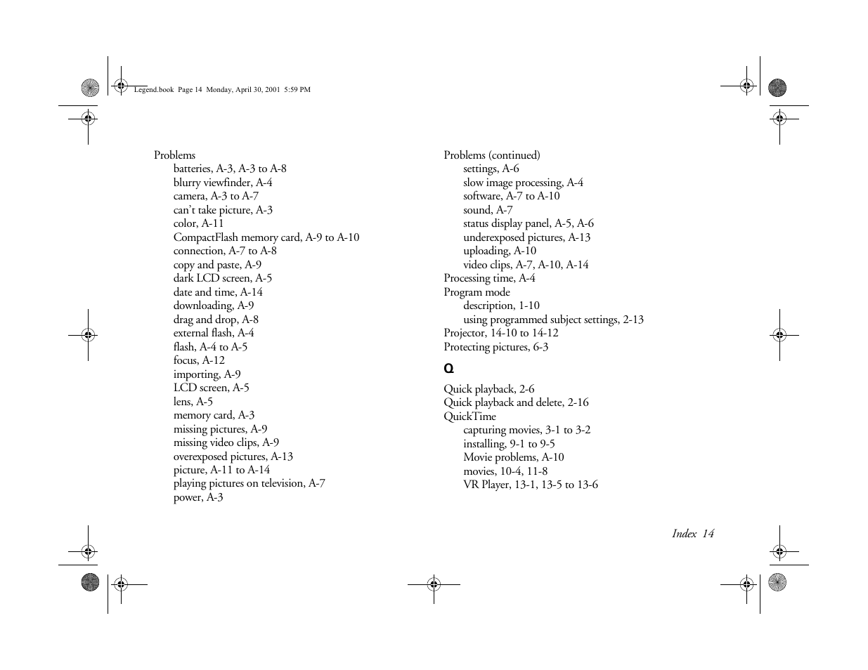 Epson PhotoPC 3100Z User Manual | Page 187 / 193