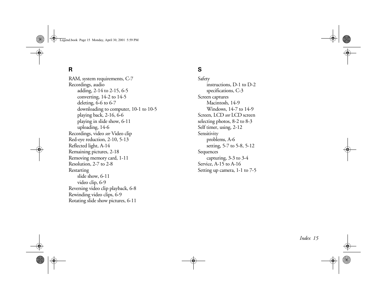 Epson PhotoPC 3100Z User Manual | Page 188 / 193