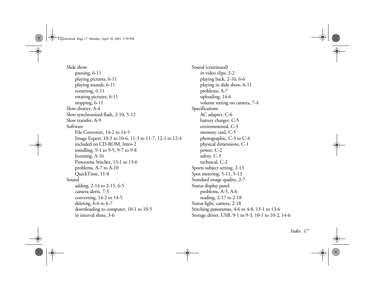 Epson PhotoPC 3100Z User Manual | Page 190 / 193