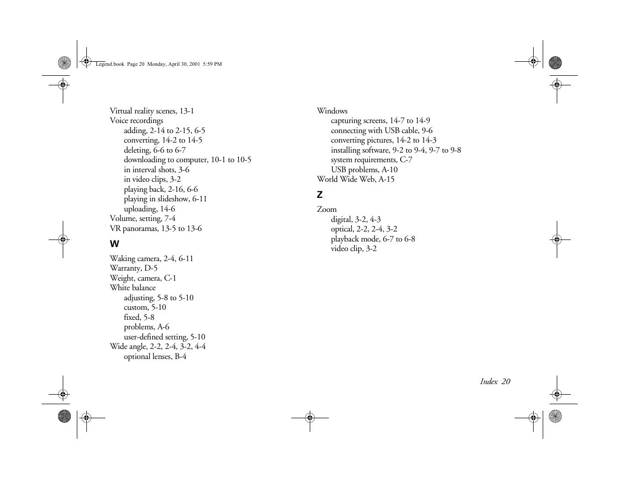 Epson PhotoPC 3100Z User Manual | Page 193 / 193