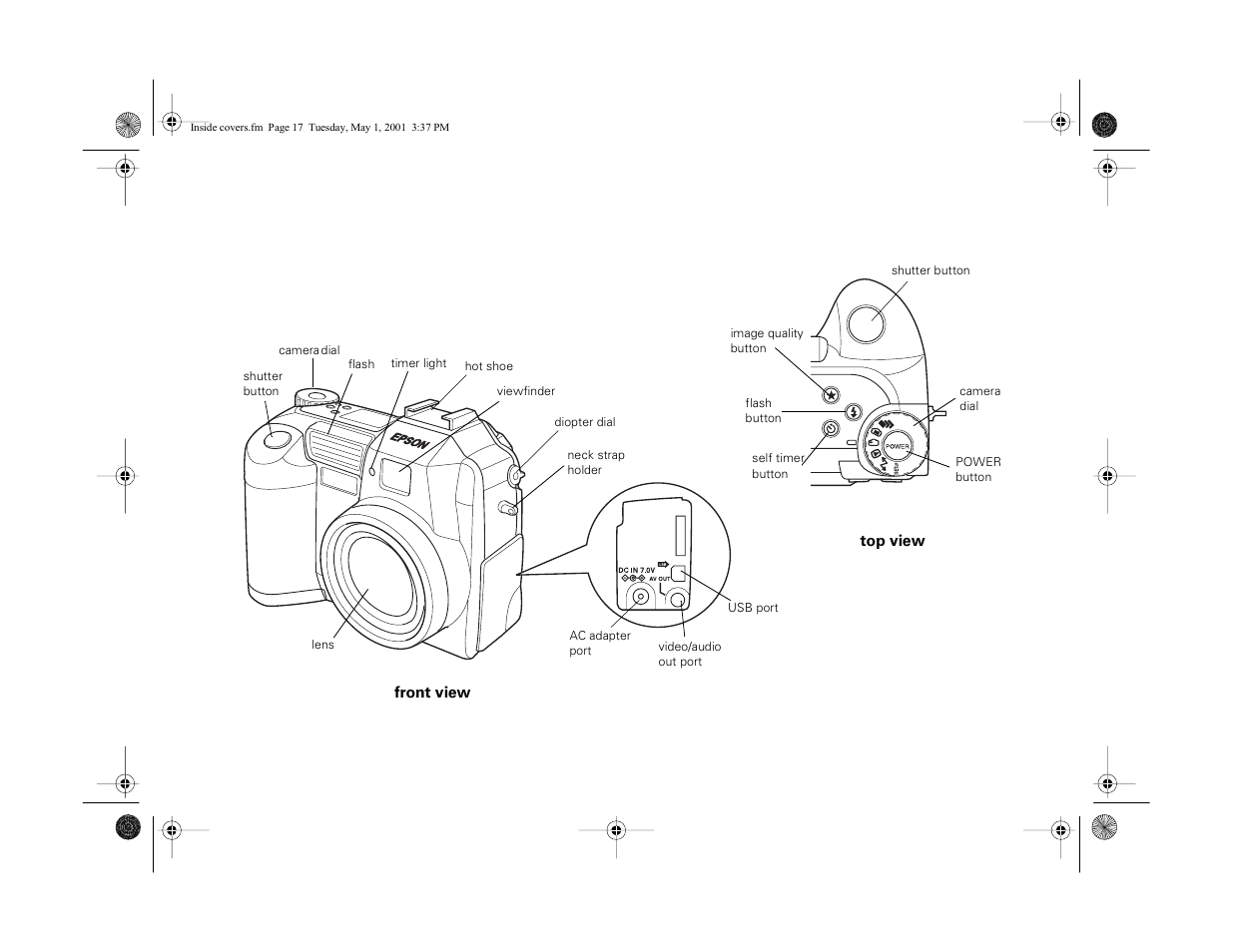 Camera parts | Epson PhotoPC 3100Z User Manual | Page 2 / 193