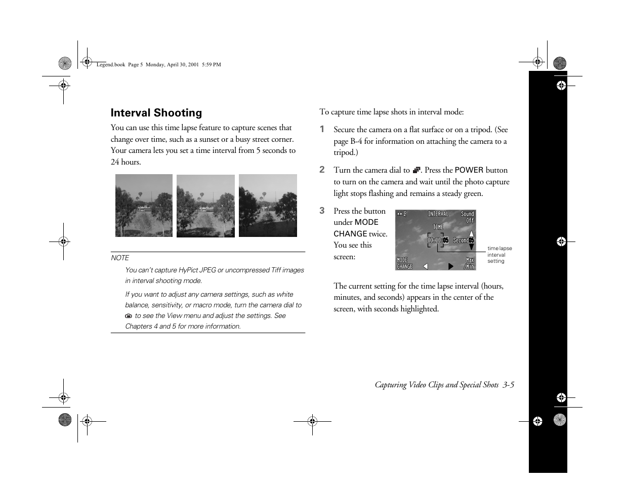 Interval shooting | Epson PhotoPC 3100Z User Manual | Page 48 / 193