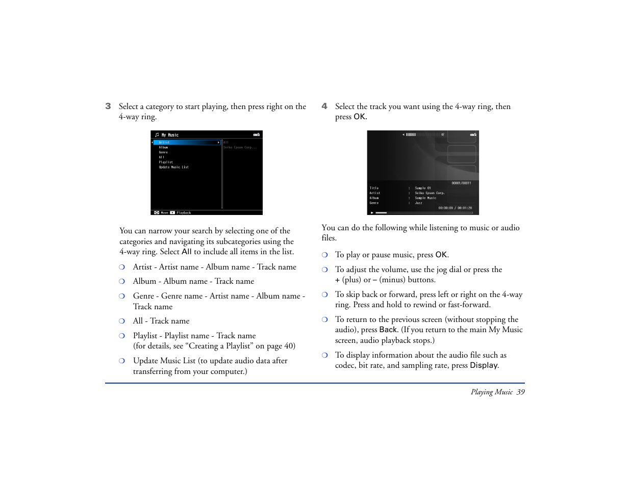 Epson Multimedia Photo Viewer P-6000 User Manual | Page 39 / 97