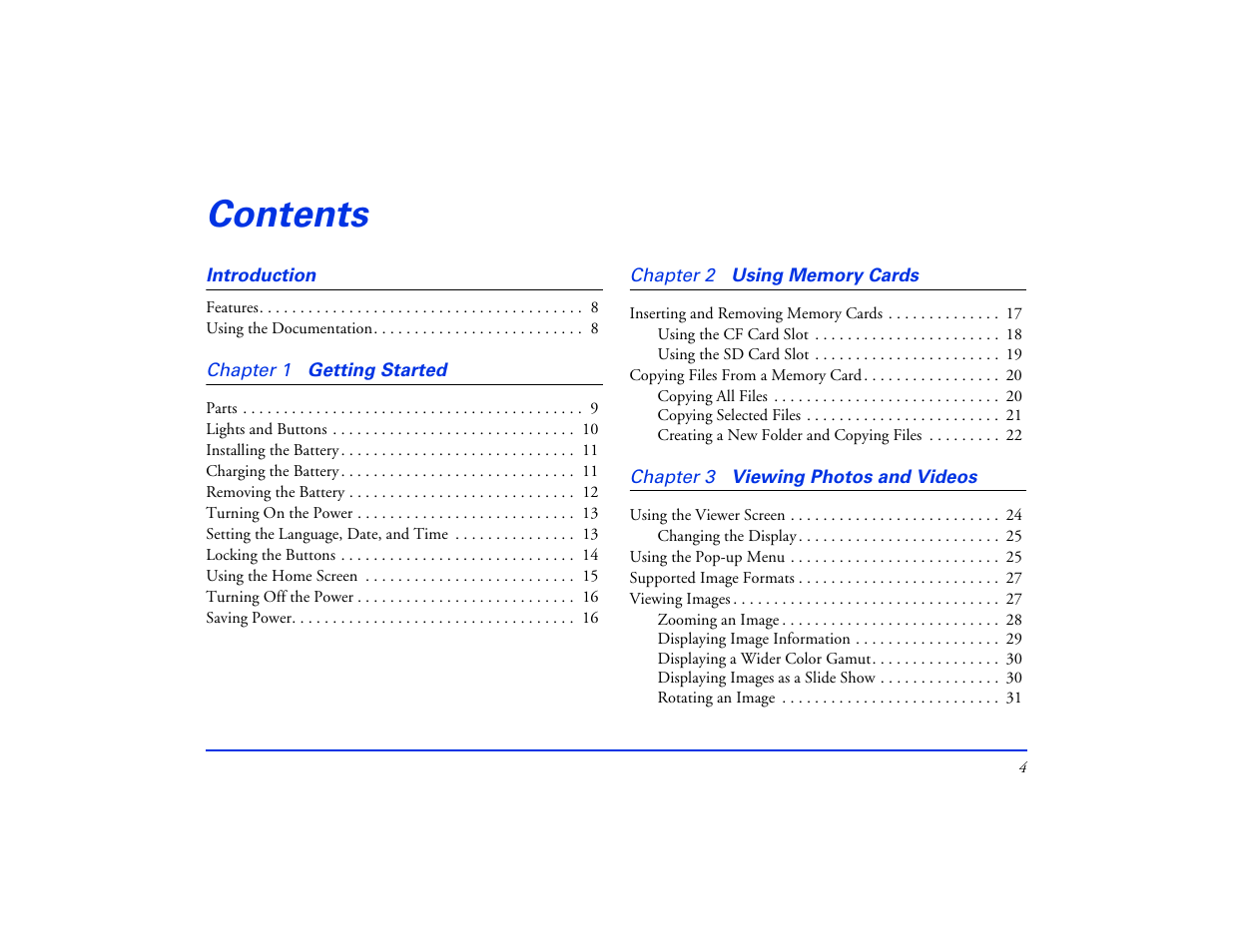 Epson Multimedia Photo Viewer P-6000 User Manual | Page 4 / 97
