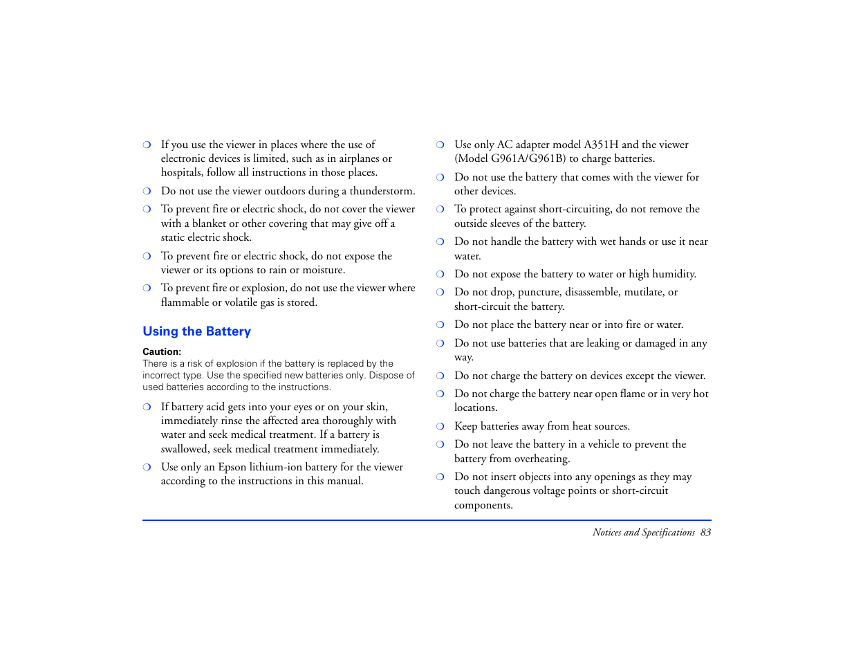 Epson Multimedia Photo Viewer P-6000 User Manual | Page 83 / 97