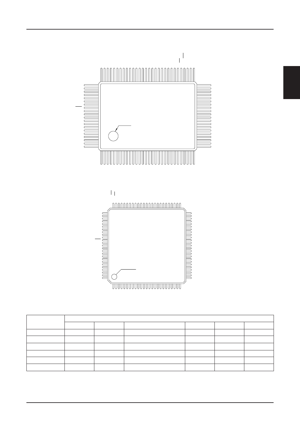 Package outline, Sed1520 series epson, Qfp5 qfp15 | Epson SED 1520 Series User Manual | Page 12 / 40