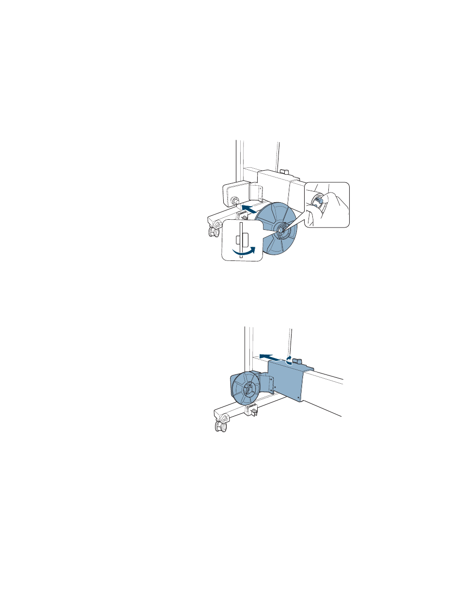Installing a take-up reel core | Epson STYLUS 7890 User Manual | Page 206 / 224