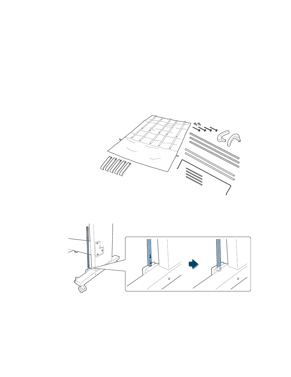 Attaching the paper basket (epson stylus pro 9890) | Epson STYLUS 7890 User Manual | Page 34 / 224