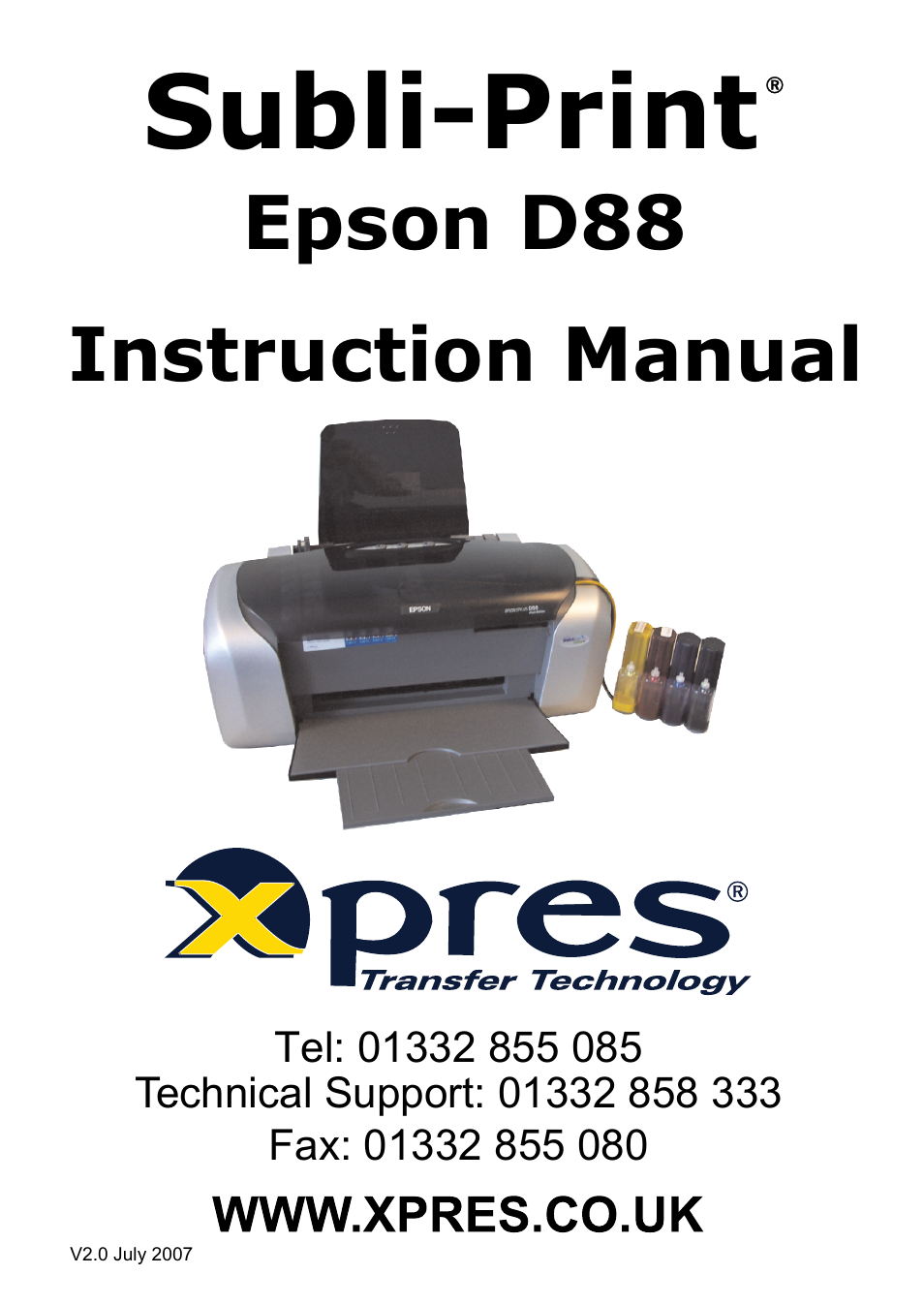 Xpres Subli-Print Epson D88 User Manual | 18 pages