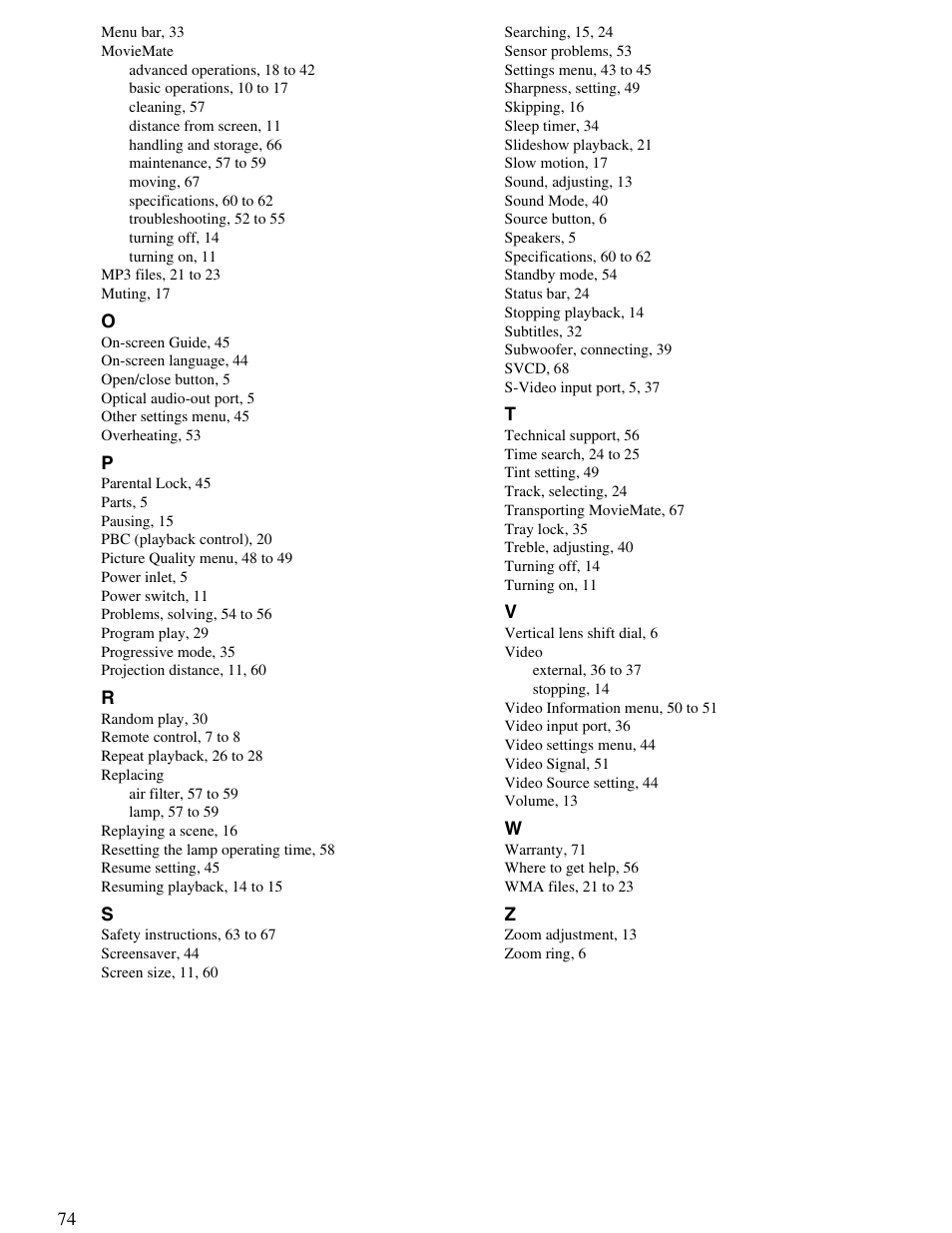 Epson 25 User Manual | Page 74 / 76