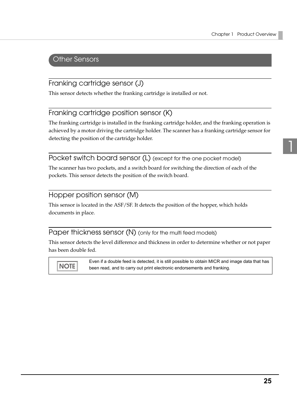 Other sensors | Epson TM-S1000 User Manual | Page 25 / 58
