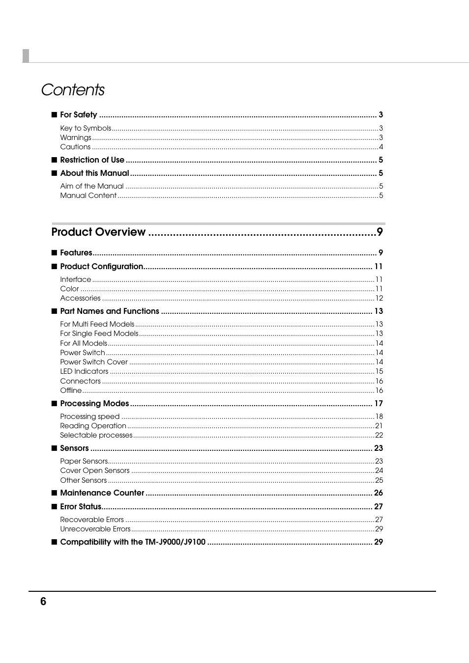 Epson TM-S1000 User Manual | Page 6 / 58