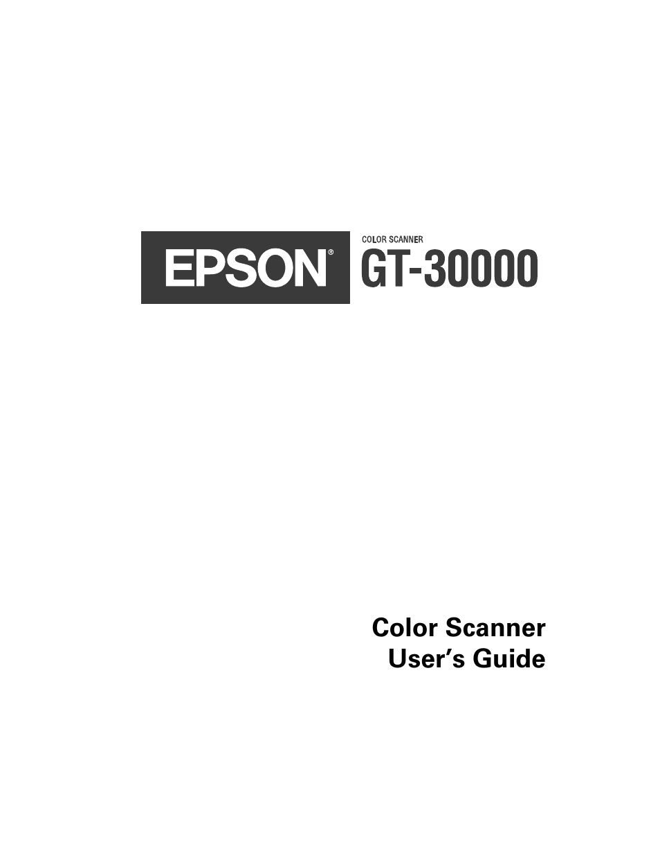 Epson GT-30000 User Manual | 148 pages