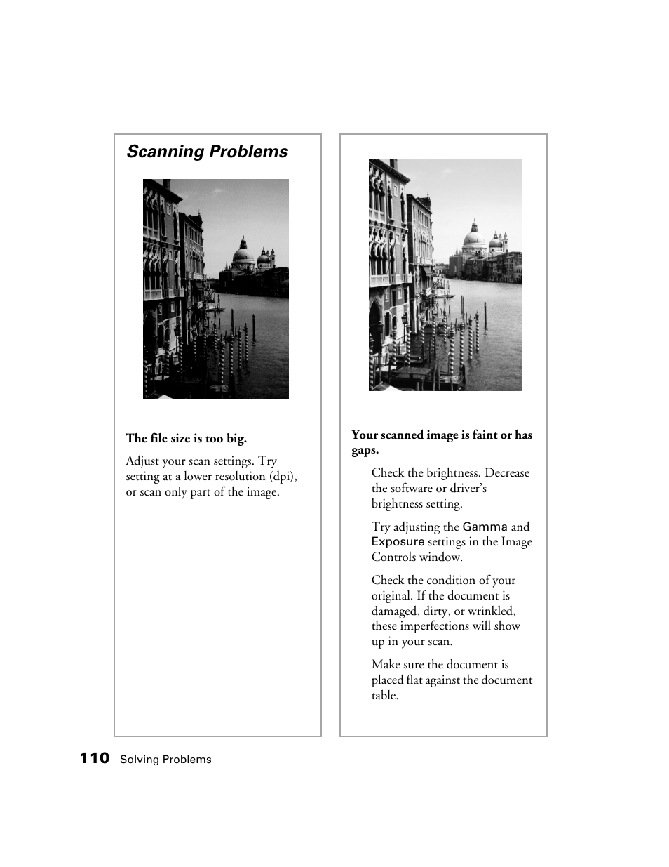 Scanning problems | Epson GT-30000 User Manual | Page 116 / 148