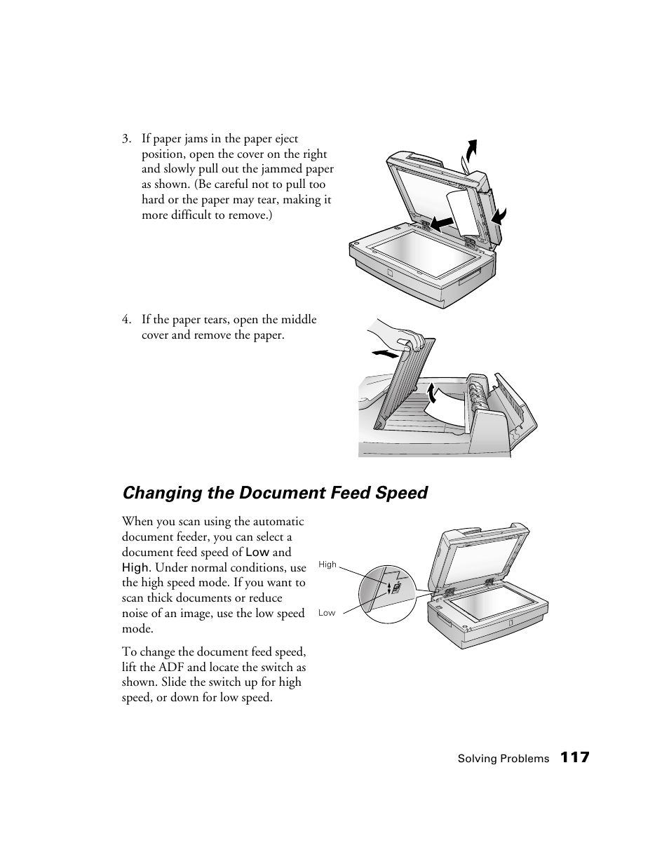 Changing the document feed speed | Epson GT-30000 User Manual | Page 123 / 148