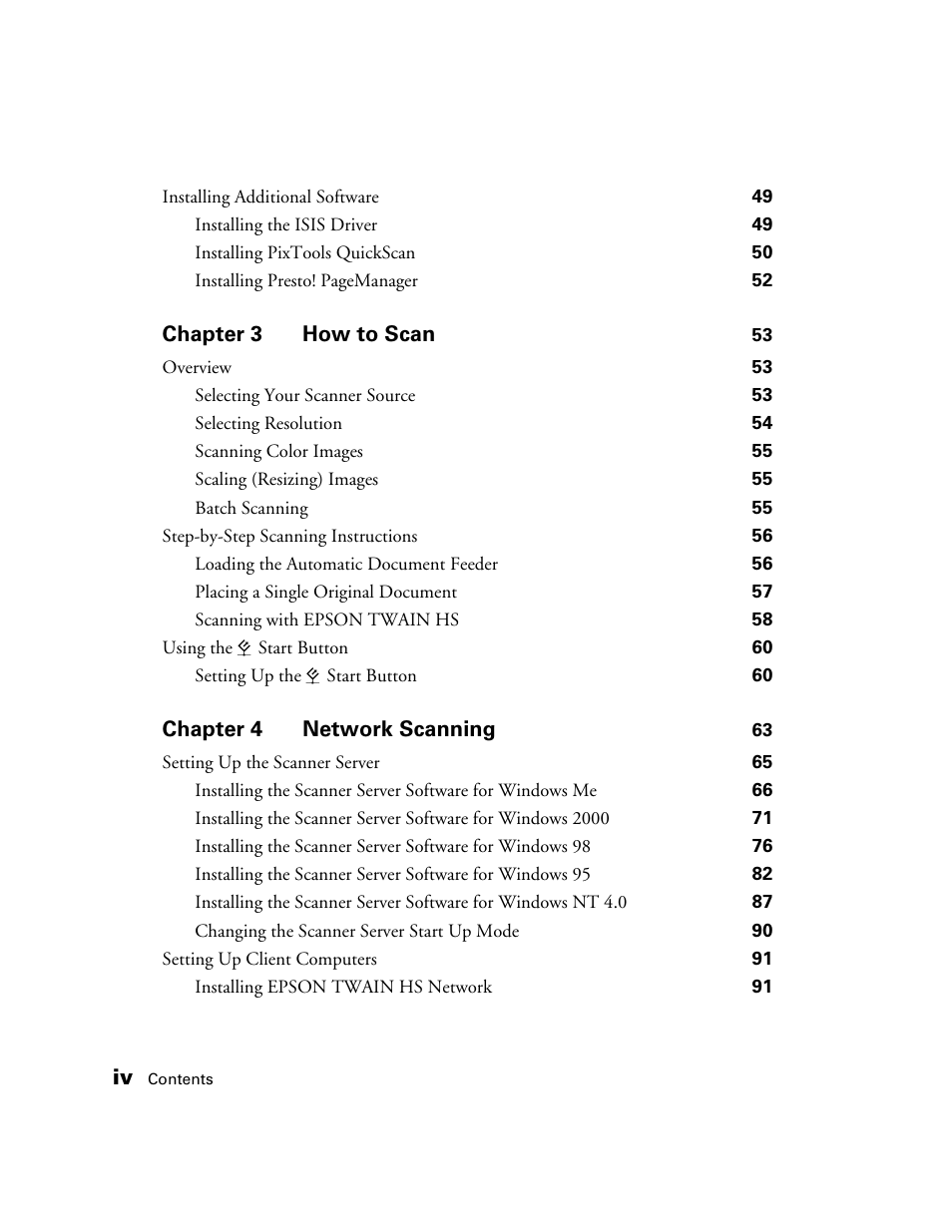 Epson GT-30000 User Manual | Page 4 / 148