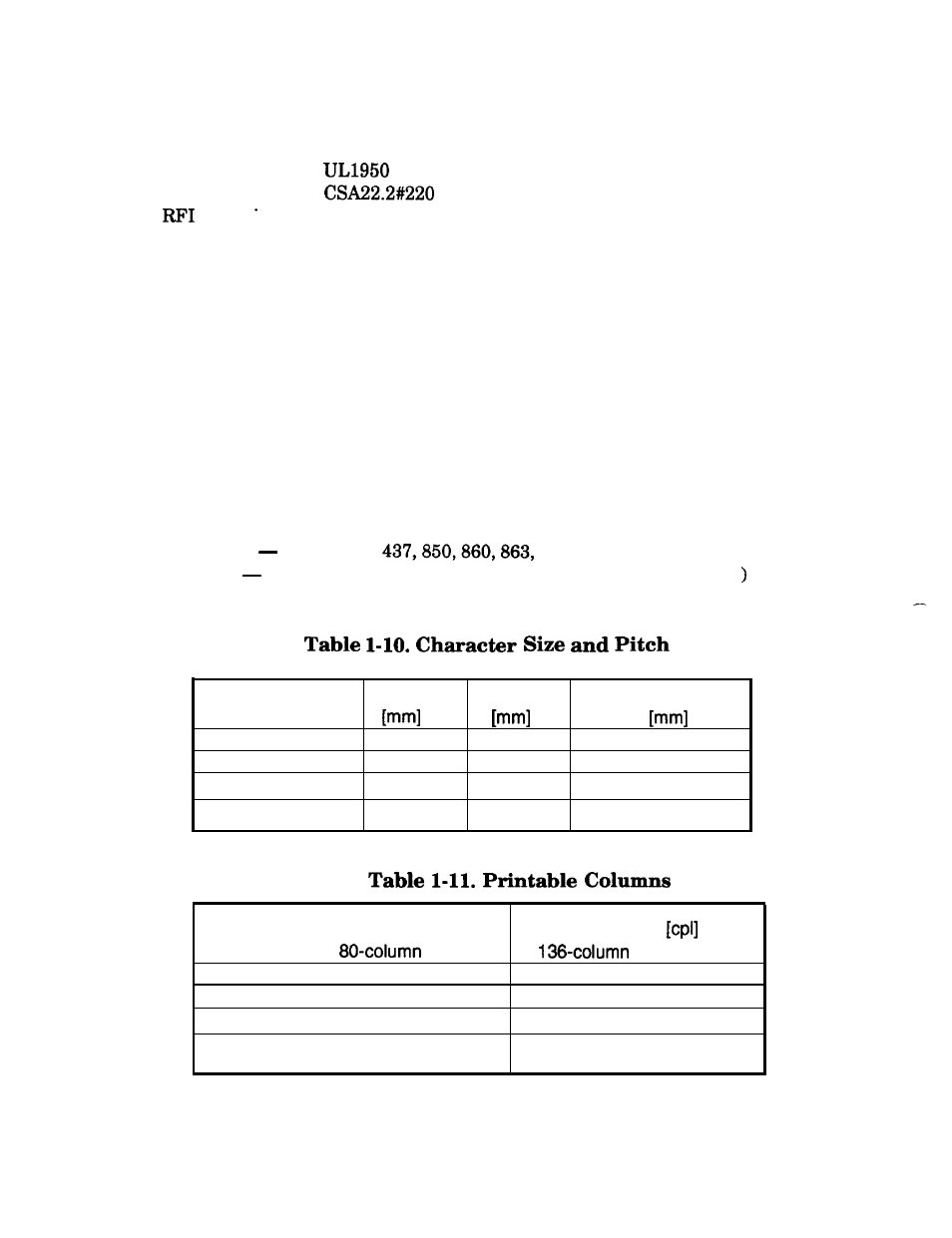 Safety approvals, Firmware specifications, Print control | Epson FX-870/1170 User Manual | Page 24 / 181