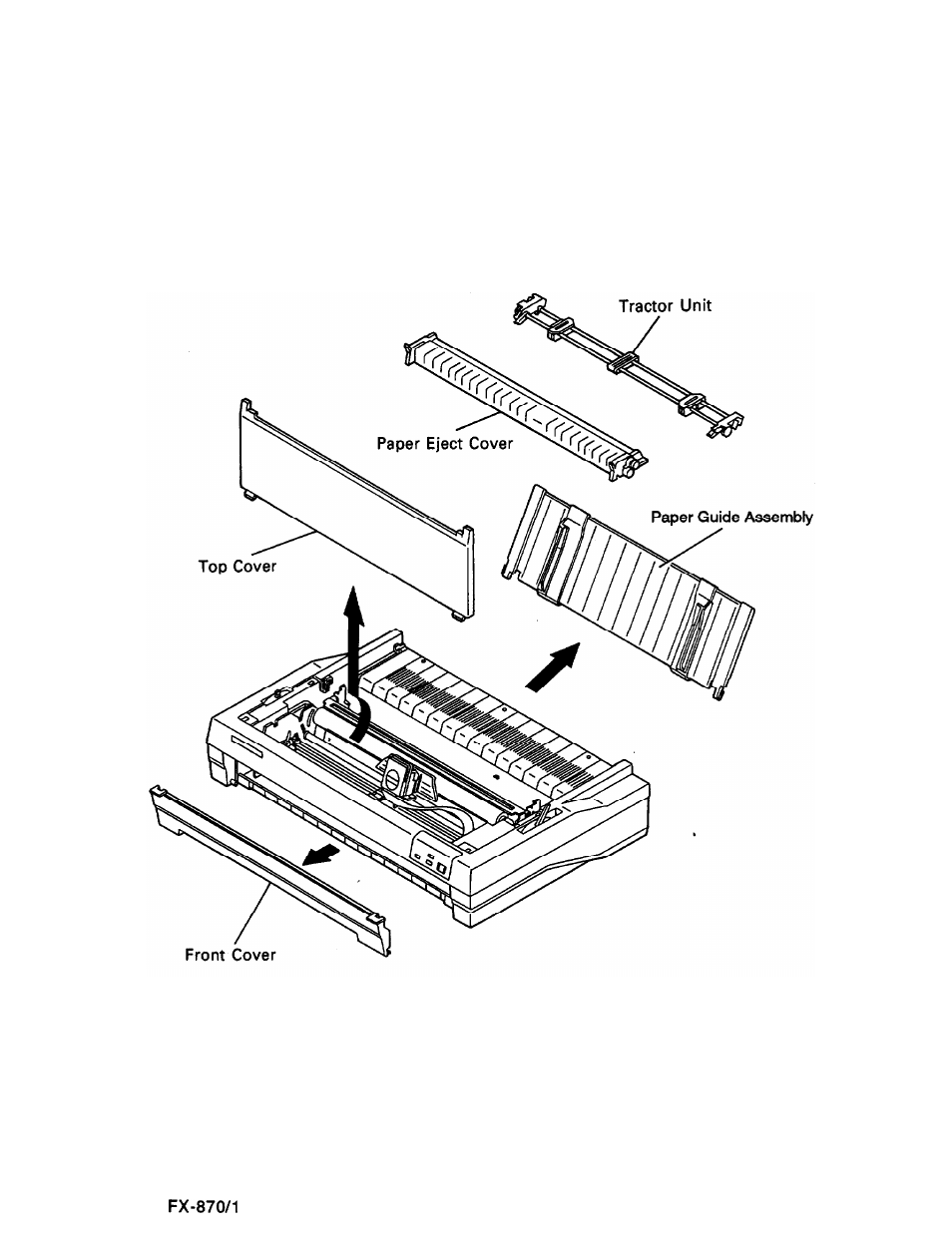 Items to remove before disassembling the printer | Epson FX-870/1170 User Manual | Page 84 / 181