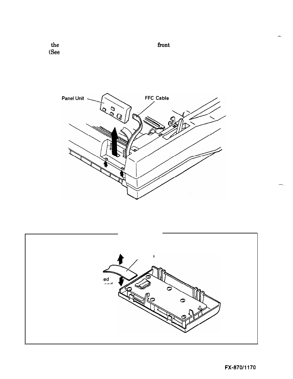Removing the panel unit | Epson FX-870/1170 User Manual | Page 85 / 181