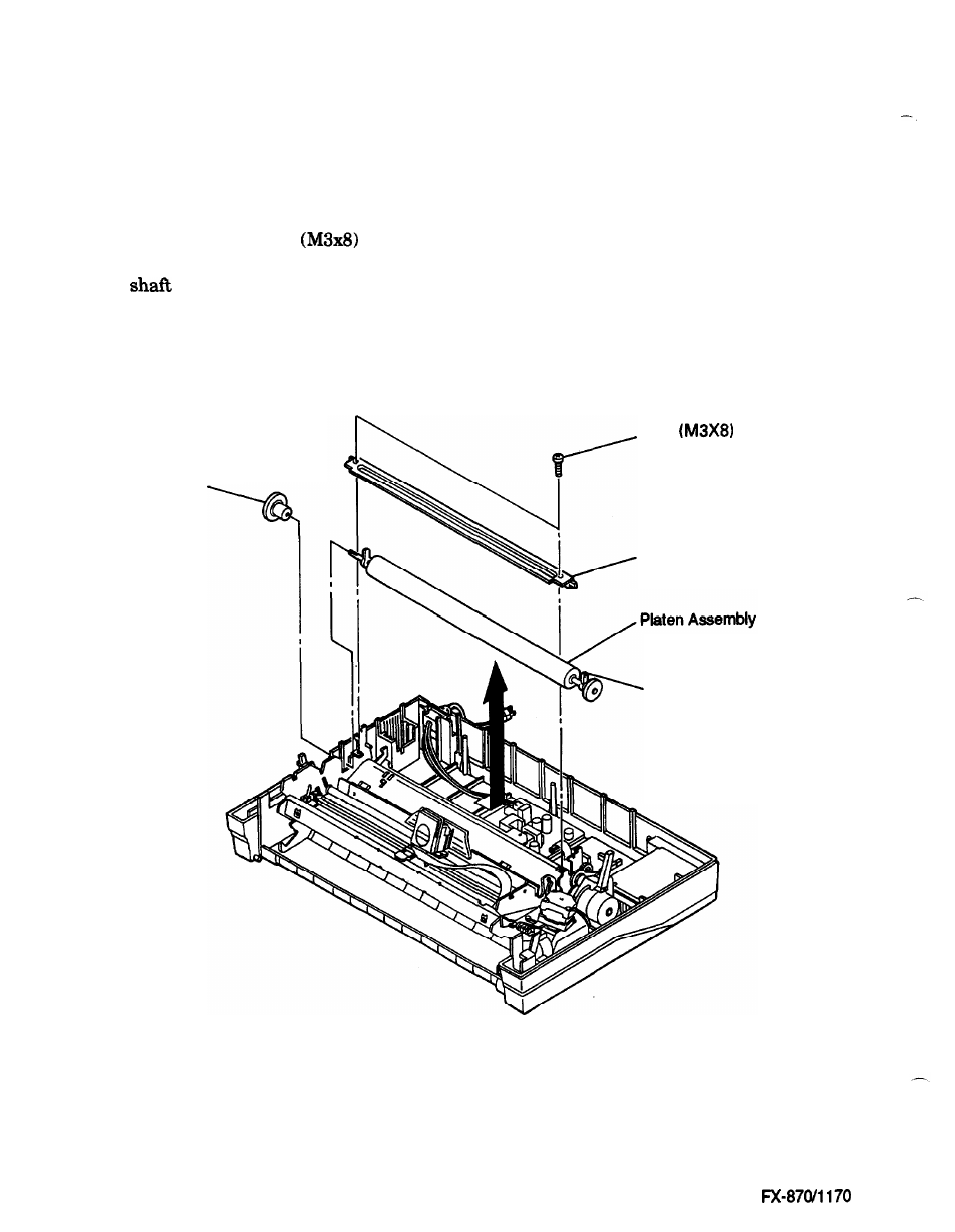Removing the platen assembly | Epson FX-870/1170 User Manual | Page 89 / 181