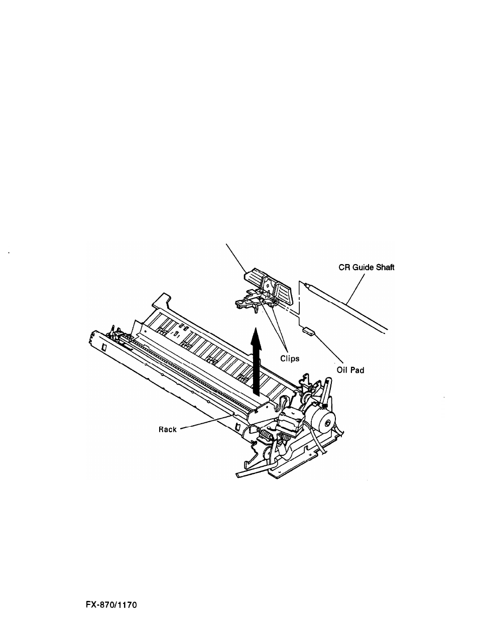 Removing the carriage assembly | Epson FX-870/1170 User Manual | Page 94 / 181