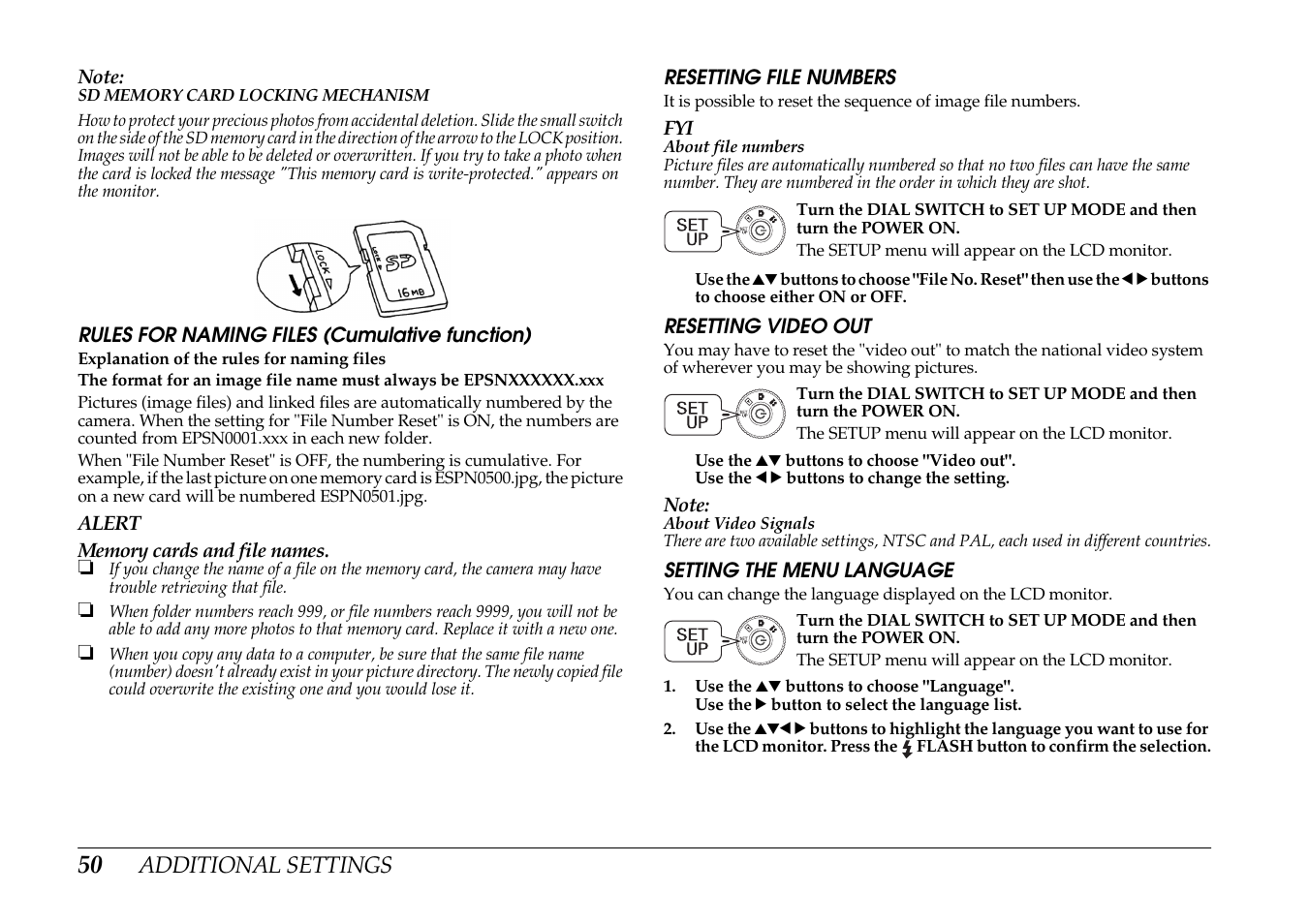 Epson PhotoPC L-400 User Manual | Page 50 / 65