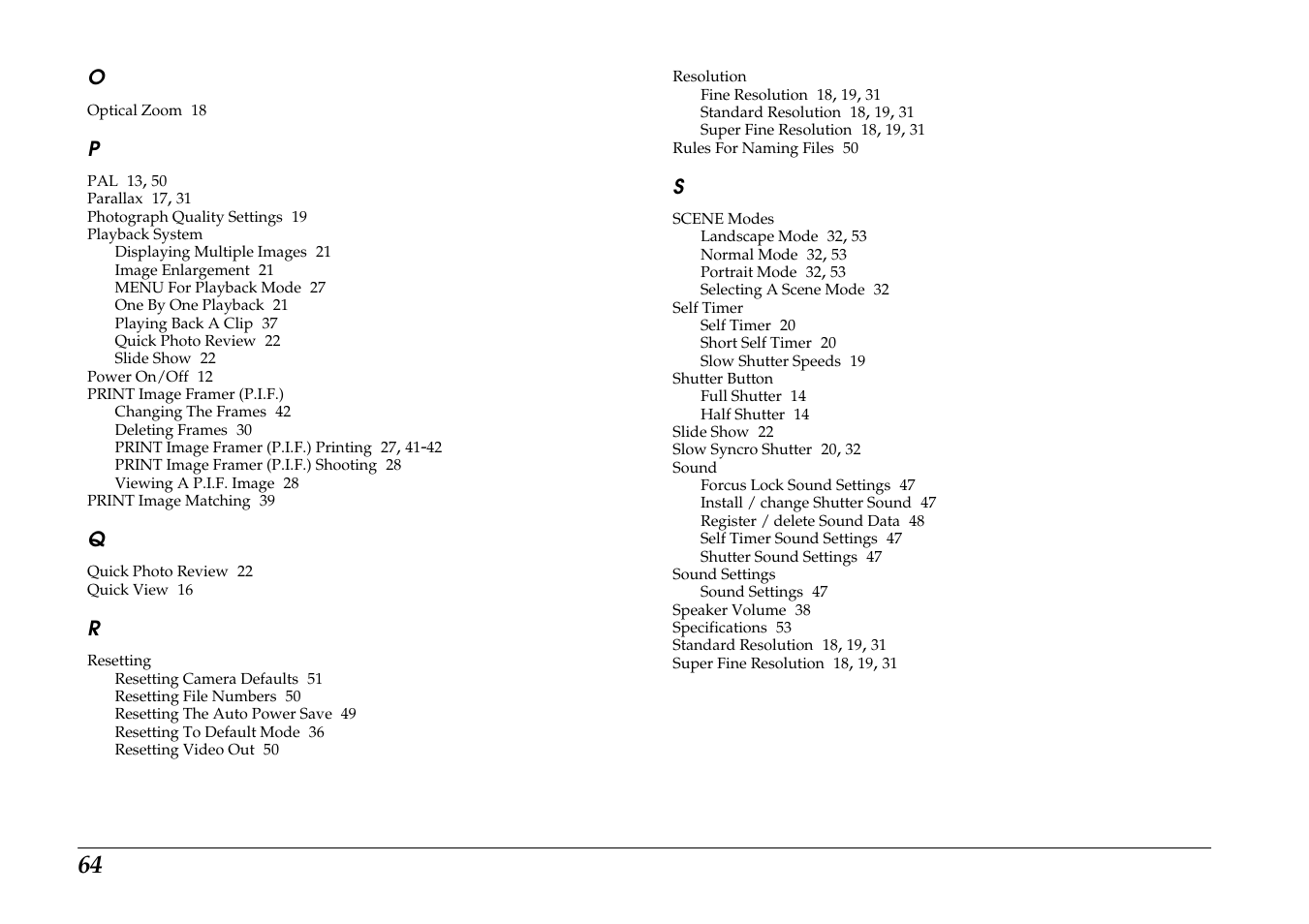 Epson PhotoPC L-400 User Manual | Page 64 / 65